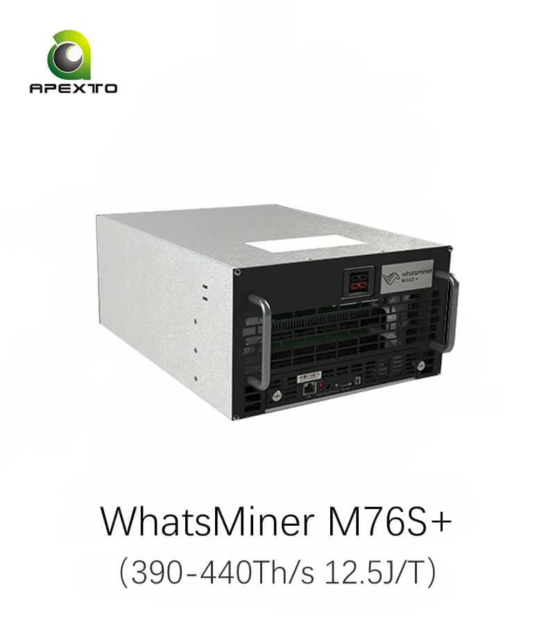 MicroBT WhatsMiner M76S+ 390~440T 12.5J/T Bitcoin Miner Immersion Cooling